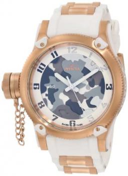 Invicta Men's 11340 Russian Diver Grey, Beige and Brown Camouflage Dial White Polyurethane Watch