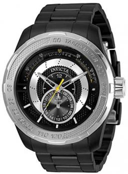Invicta Men's S1 Rally Quartz Watch with Stainless Steel Strap, Black, 26 (Model: 30574)