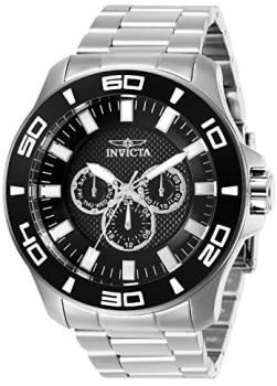 Invicta Men's Pro Diver Quartz Watch with Stainless Steel Strap, Silver, 26 (Model: 27980)