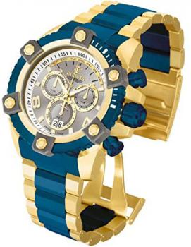 Invicta 13023 Grand Arsenal Reserve Gold Tone and Blue Ion-Plated Men's Watch