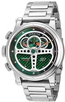 Invicta Men's S1 Rally Quartz Watch with Stainless Steel Strap, Silver, 24 (Model: 30577)
