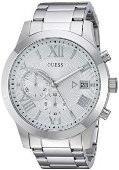 GUESS  Stainless Steel Chronograph Bracelet Watch with Date. Color: Silver-Tone (Model: U0668G7)