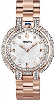 Bulova Womens Analogue Quartz Watch with Stainless Steel Strap 98R250