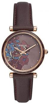 Fossil Carlie Quartz Purple Dial Womens Watch ES4655