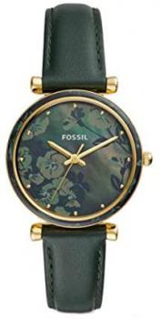 Fossil Carlie Quartz Green Dial Womens Watch ES4654