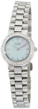 Citizen Women's Eco-Drive Stainless Steel Watch with Crystal Accents, EW9820-54D