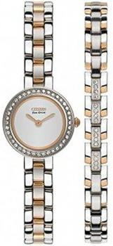 Ladies Citizen Eco-Drive Two-Tone Watch &amp; Bracelet Set EX1084-63A