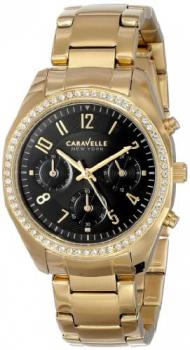 Caravelle New York Women's 44L116 Analog Display Japanese Quartz Yellow Watch