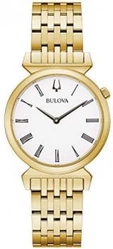 Bulova Regatta Womens Gold Tone Stainless Steel Bracelet Watch-97L161