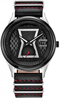 Citizen Women's Marvel Classic Stainless Steel Quartz Watch with Leather Calfskin Strap, Black, 20 (Model: BV1138-01W)