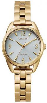 Citizen Women's Drive Quartz Stainless Steel Strap, Gold, 11 Casual Watch (Model: EM0682-74A)