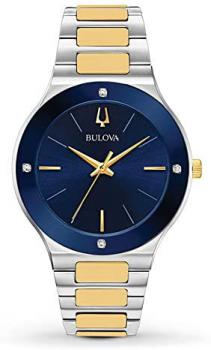 Bulova Mens Analogue Quartz Watch with Stainless Steel Strap 9.8000000000000006E+118