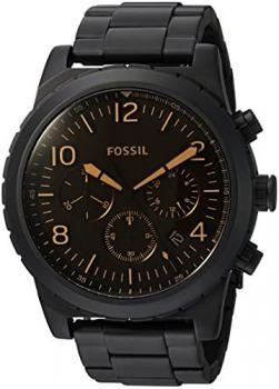 Fossil Mens CH3070 Oakman Chronograph Black Stainless Steel Watch