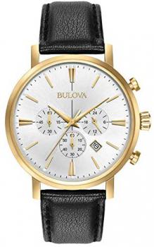 BULOVA Black Leather Watch - 97B155