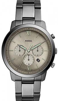 Fossil Neutra Chronograph Mens Wrist Watch w/Smoke Gray Stainless Steel Band