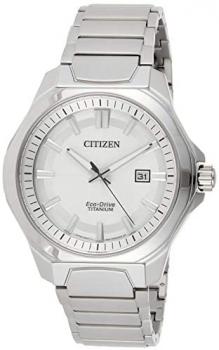 Citizen Men's Japanese-Quartz Watch with Titanium Strap, Silver, 21 (Model: AW1540-88A)