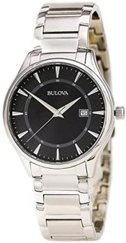 Bulova 96B184 Men's Stainless Steel Black Quartz Watch