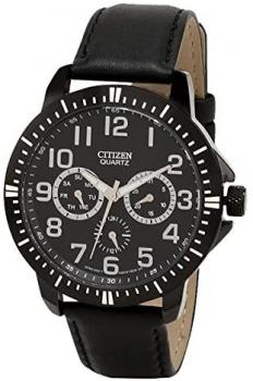 Citizen Quartz Day-Date Sports Black Dial Men's Watch - AG8315-04E