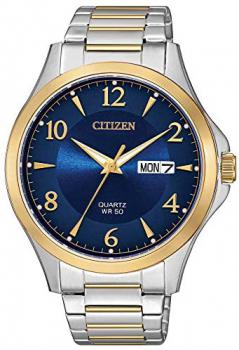 Citizen Men's Japanese-Quartz Stainless-Steel Strap, Two Tone, 17 Casual Watch (Model: BF2005-54L)