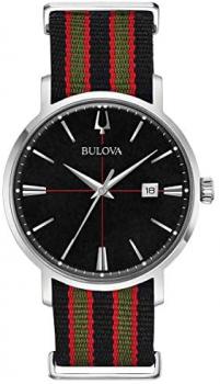 Bulova Classic Wrist Watches: Aerojet Black Red and Green 96B317