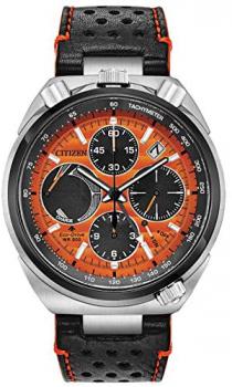 Citizen Mens Eco-Drive Watch Limited Edition AV0078-04X Black Orange