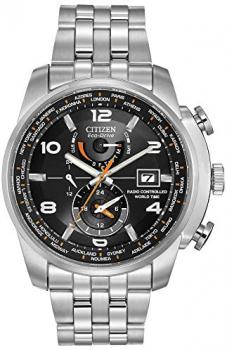 Citizen Men's Eco-Drive World Time Atomic Timekeeping Watch with Day/Date, AT9010-52E