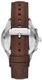 Michael Kors Men's Sutter Stainless Steel Quartz Watch with Leather Strap, Brown, 20 (Model: MK8722)