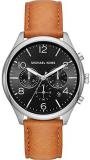 Michael Kors Mens Chronograph Quartz Watch with Leather Strap MK8661