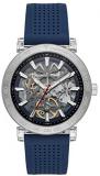 Michael Kors Men's Greer Automatic Watch with Silicone Strap, Blue, 22 (Model: MK9040)
