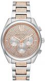 Michael Kors Women's Janelle Chronograph Silver-Tone Stainless Steel Watch MK7098