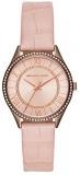 Michael Kors Women's Lauryn Stainless Steel Analog-Quartz Watch with Leather Cal...