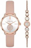 Michael Kors Women's Portia Three-Hand Rose Gold-Tone Stainless Steel Watch MK3863