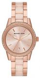 Michael Kors Women's Ritz Rose Gold Tone Acetate and Stainless Steel Watch MK6349