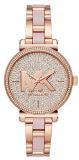 Michael Kors Women's Sofie Quartz Watch with Stainless-Steel-Plated Strap, Rose Gold, 14 (Model: MK4336)