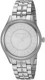 Michael Kors Women's Lauryn Quartz Watch with Stainless-Steel Strap, Silver, 18 (Model: MK3718)