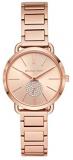 Michael Kors Women's Portia Three-Hand Rose Gold-Tone Stainless Steel Watch MK43...