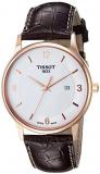 Tissot Men's 'T Gold' Swiss Quartz and Leather Watch, Color:Brown (Model: T9144104601700)