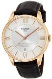 Tissot Men's 'T-Classic' Swiss Stainless Steel and Leather Automatic Watch, Color:Brown (Model: T0994083603800)