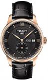 Tissot T Classic Le Locle Automatic Black Dial Black Leather Mens Watch T0064283605801