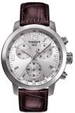 Tissot Mens PRC 200 Brown Leather Strap Chonograph Watch