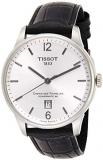 Tissot Men's Chemin Des Tourelles Stainless Steel Swiss-Automatic Watch with Leather Strap, Black, 20 (Model: T0994071603700)