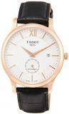 Tissot Tradition Silver Dial Mens Black Leather Watch T063.428.36.038.00