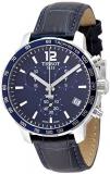 Tissot Men's Quickster T095.417.16.047.00 Blue Leather Swiss Quartz Watch