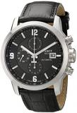 Tissot Men's T055.427.16.057.00 'PRC 200' Black Dial Black Leather Strap Chronograph Swiss Automatic Watch