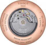 Tissot Chemin Des Tourelles GMT Automatic Rose Gold Brown Leather Mens Watch T0994293603800