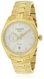 Tissot PR 100 Dual Time Gold Tone Mens Stainless Steel Watch T1014523303100
