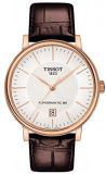 Tissot Carson T122.407.11.031.00 POWERMATIC 80 Rose Gold Brown Leather Automatic Watch