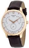 Tissot Men's T0636373603700 Tradition Rose Gold Watch with Embossed Band