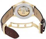Tissot Men's T0194303603101 Visodate Yellow Gold-Tone Stainless Steel Brown Leather Watch