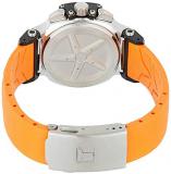 Tissot Women's T0482172705700 T-Race Black Chronograph Dial Orange Strap Watch
